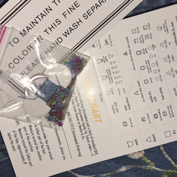 NWT All over beaded denim jacket by Quacker Factory, size 3X - Picture 4 of 5